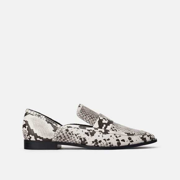 Zara Shoes Last One Nwt Zara Animal Print Loafers Poshmark